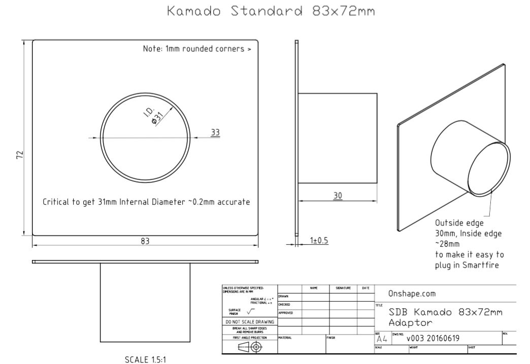 Kamado Smartfire Adaptor